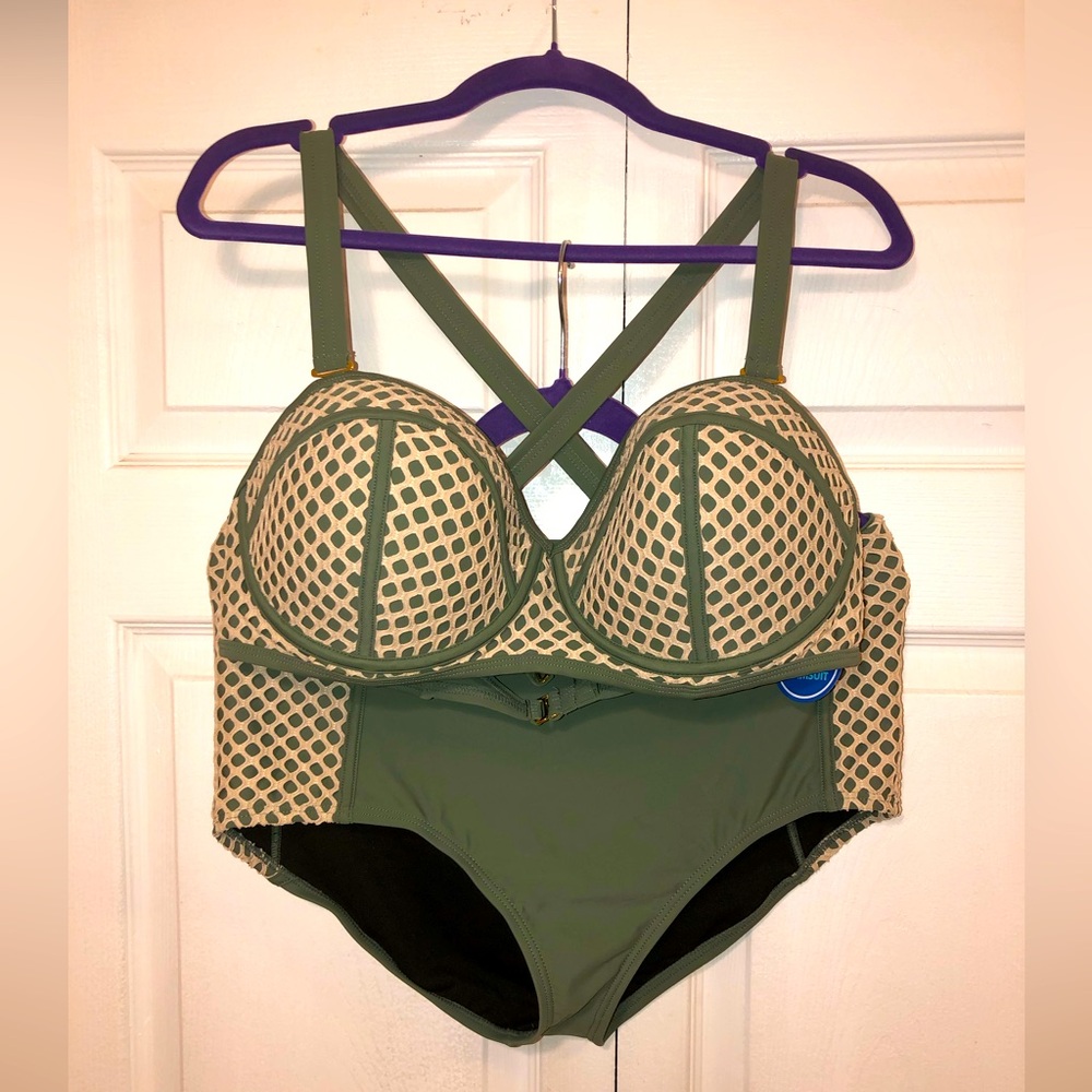 Plus Size High Waist Brief Bikini